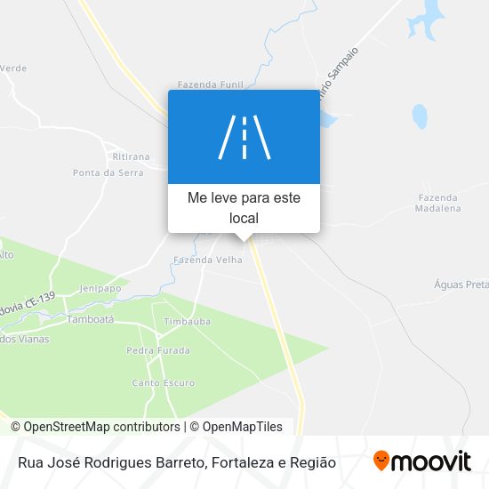 Rua José Rodrigues Barreto mapa