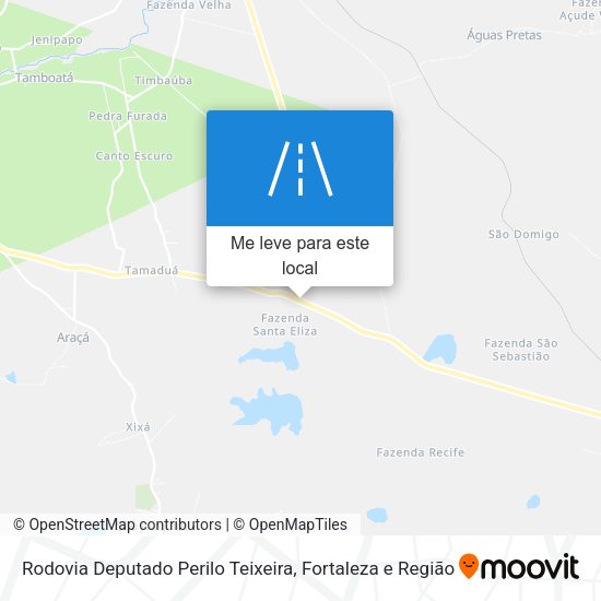 Rodovia Deputado Perilo Teixeira mapa