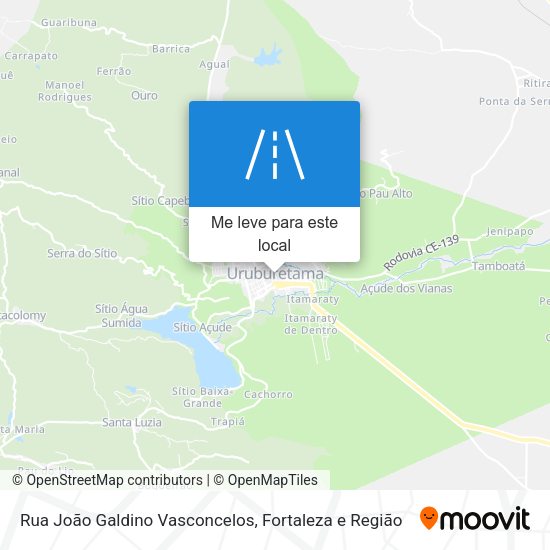 Rua João Galdino Vasconcelos mapa