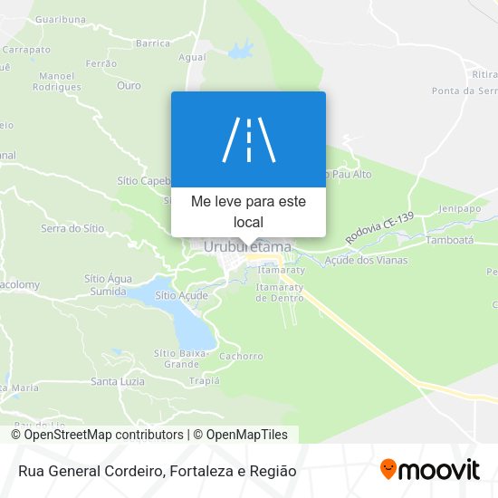 Rua General Cordeiro mapa