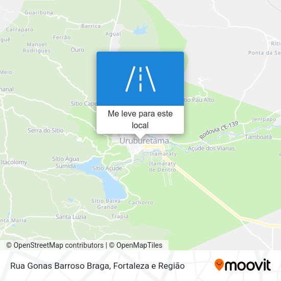 Rua Gonas Barroso Braga mapa