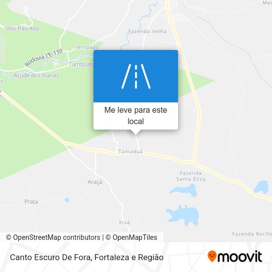 Canto Escuro De Fora mapa