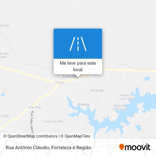 Rua Antônio Cláudio mapa