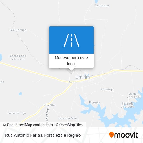 Rua Antônio Farias mapa
