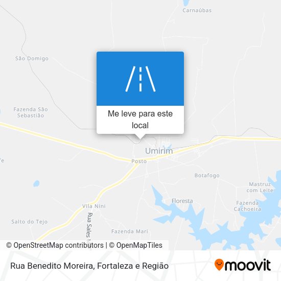 Rua Benedito Moreira mapa