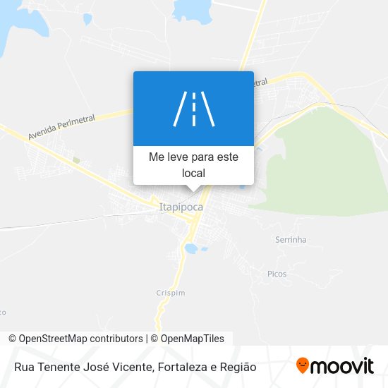 Rua Tenente José Vicente mapa
