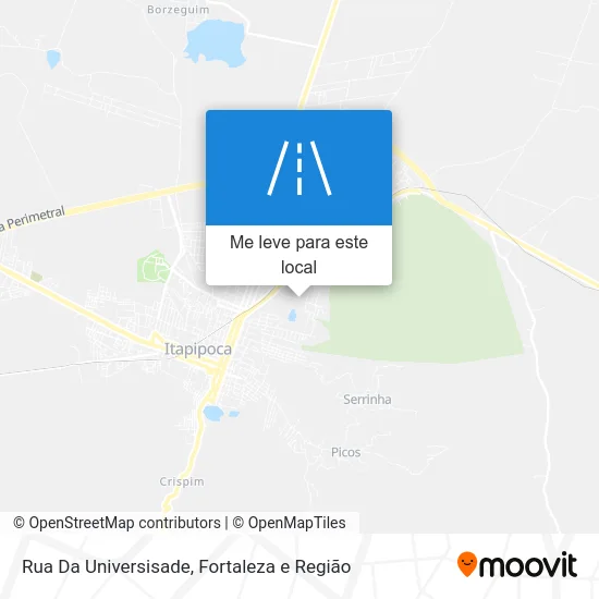 Rua Da Universisade mapa