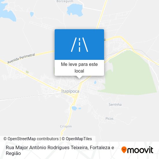 Rua Major Antônio Rodrigues Teixeira mapa