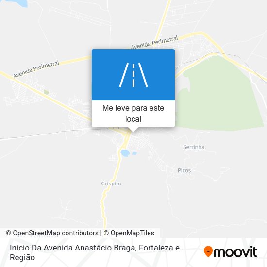 Inicio Da Avenida Anastácio Braga mapa