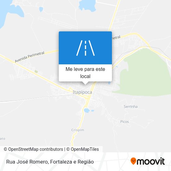 Rua José Romero mapa