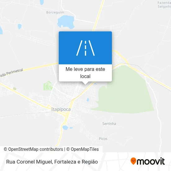 Rua Coronel Miguel mapa