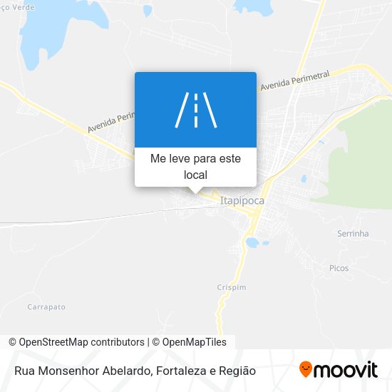Rua Monsenhor Abelardo mapa
