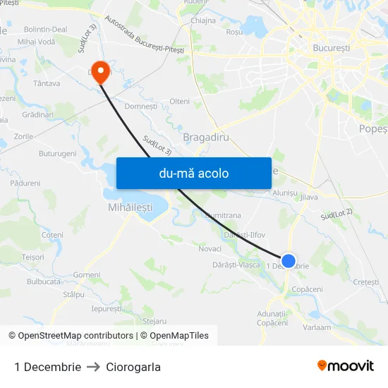 Harta de 1 Decembrie către Ciorogarla