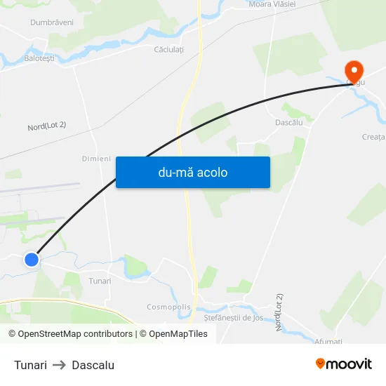 Harta de Tunari către Dascalu