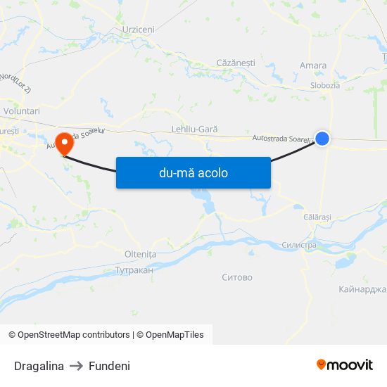 Harta de Dragalina către Fundeni