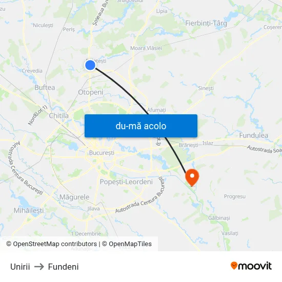 Harta de Unirii către Fundeni