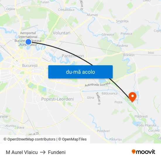 Harta de M Aurel Vlaicu către Fundeni