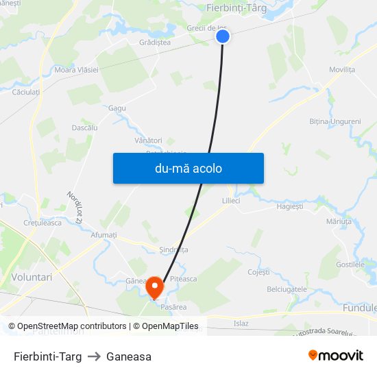 Harta de Fierbinti-Targ către Ganeasa