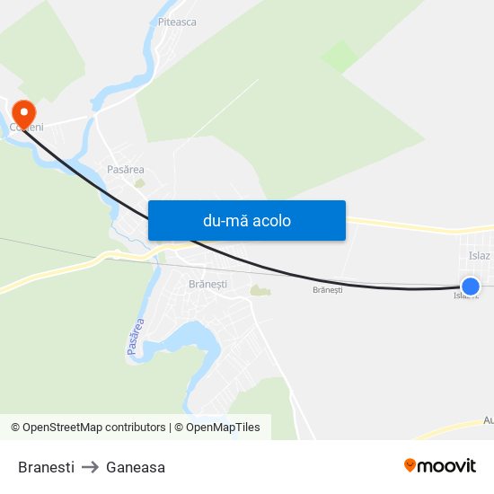 Harta de Branesti către Ganeasa