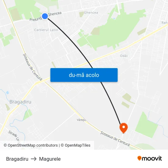 Harta de Bragadiru către Magurele