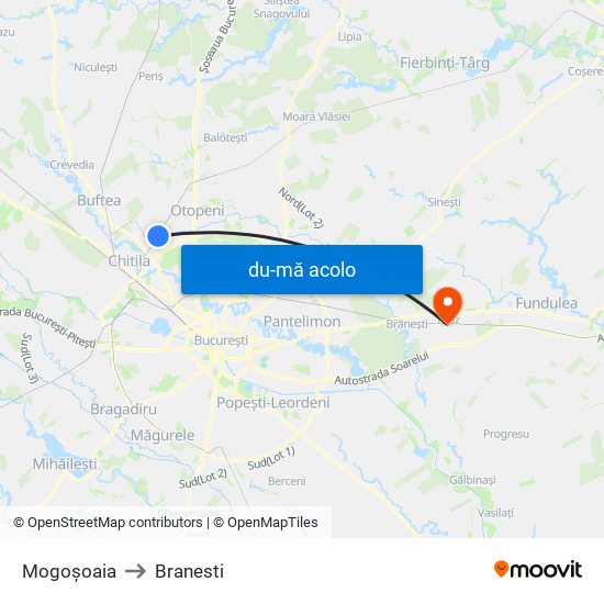 Harta de Mogoșoaia către Branesti