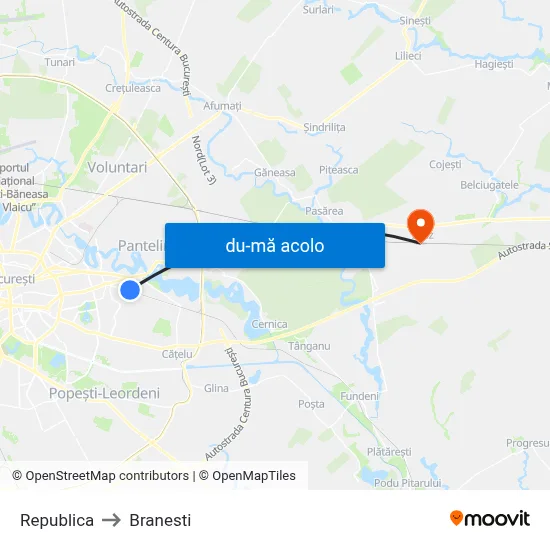 Harta de Republica către Branesti