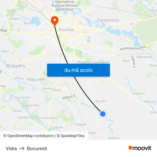 Harta de Vidra către Bucuresti