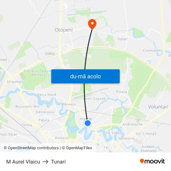 Harta de M Aurel Vlaicu către Tunari