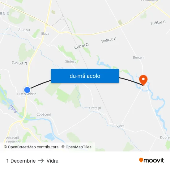 Harta de 1 Decembrie către Vidra