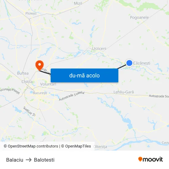 Harta de Balaciu către Balotesti