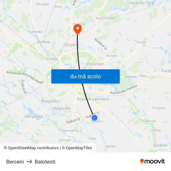 Harta de Berceni către Balotesti