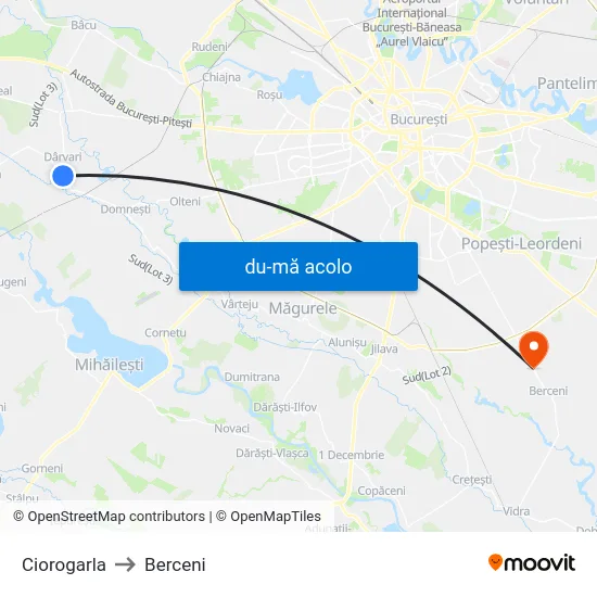 Harta de Ciorogarla către Berceni