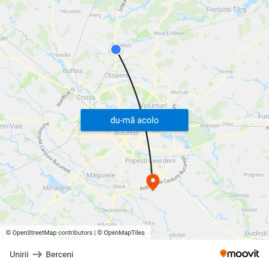 Harta de Unirii către Berceni