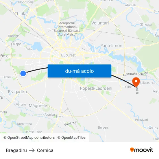 Harta de Bragadiru către Cernica