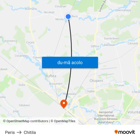 Harta de Peris către Chitila