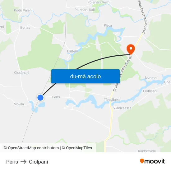 Harta de Peris către Ciolpani