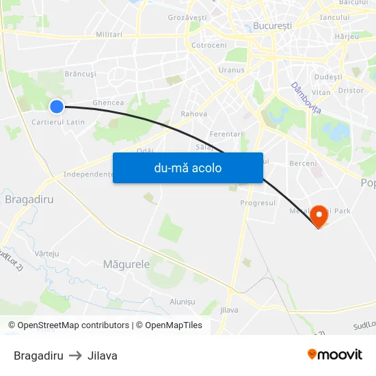 Harta de Bragadiru către Jilava