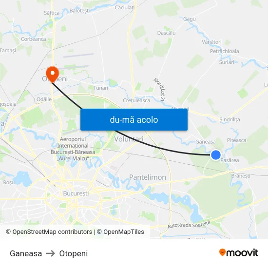 Harta de Ganeasa către Otopeni