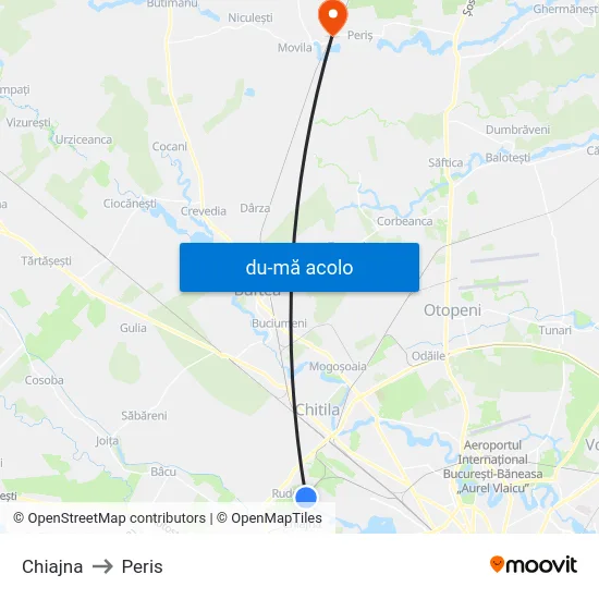 Harta de Chiajna către Peris