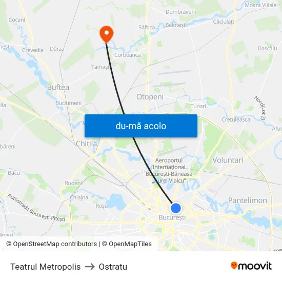 Harta de Teatrul Metropolis către Ostratu