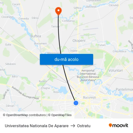 Harta de Universitatea Nationala De Aparare către Ostratu