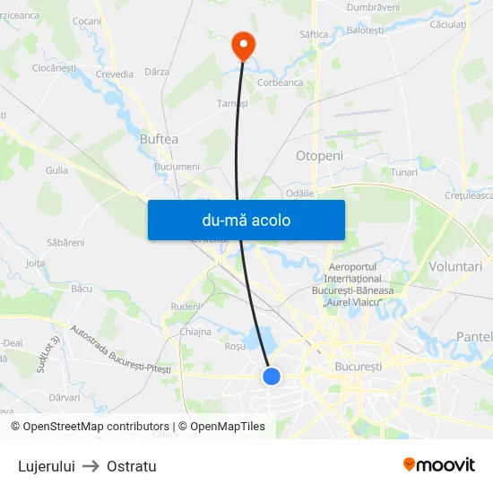 Harta de Lujerului către Ostratu