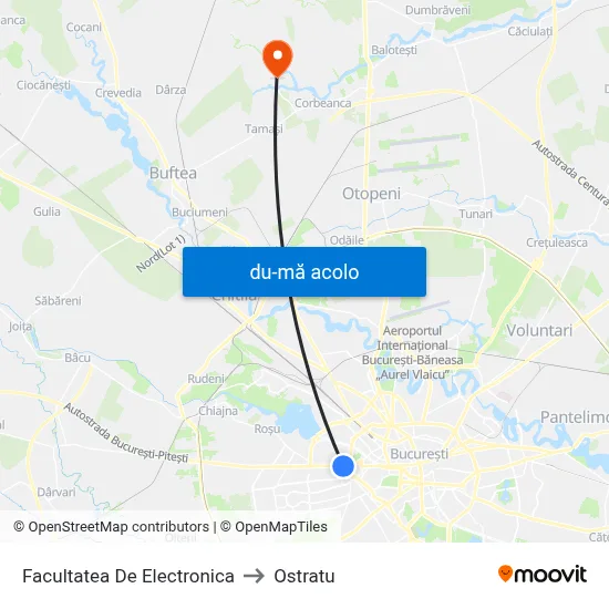 Harta de Facultatea De Electronica către Ostratu