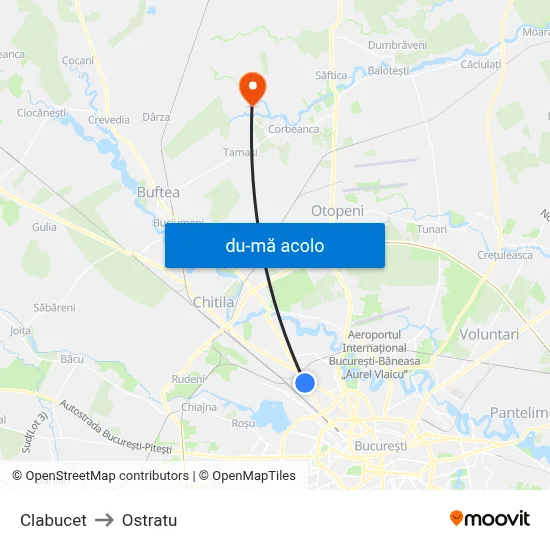 Harta de Clabucet către Ostratu