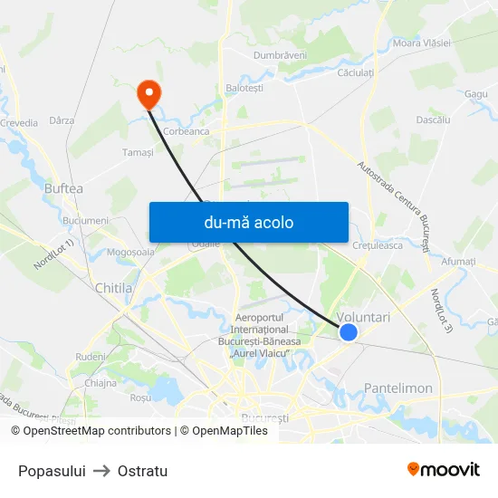 Harta de Popasului către Ostratu