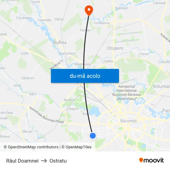 Harta de Râul Doamnei către Ostratu