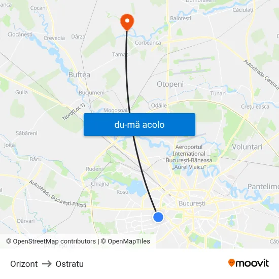 Harta de Orizont către Ostratu
