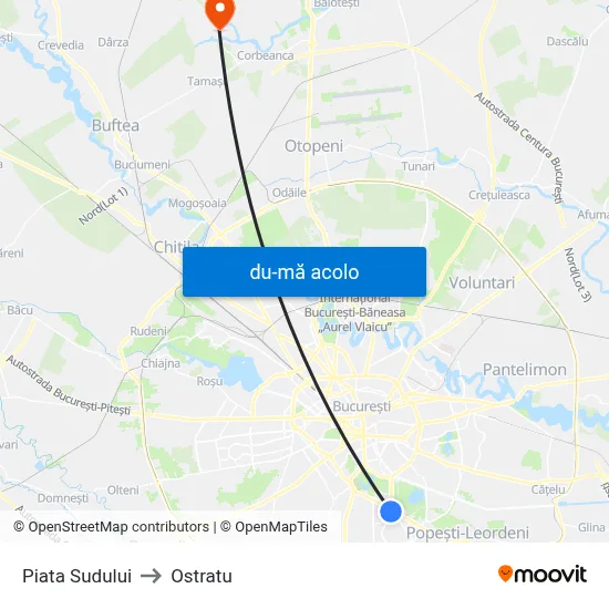 Harta de Piata Sudului către Ostratu
