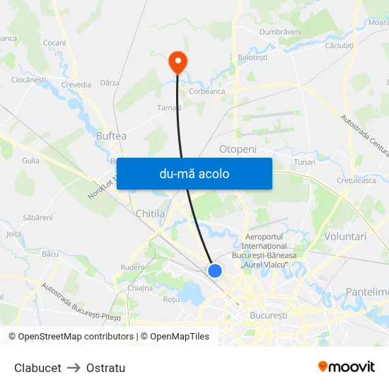 Harta de Clabucet către Ostratu