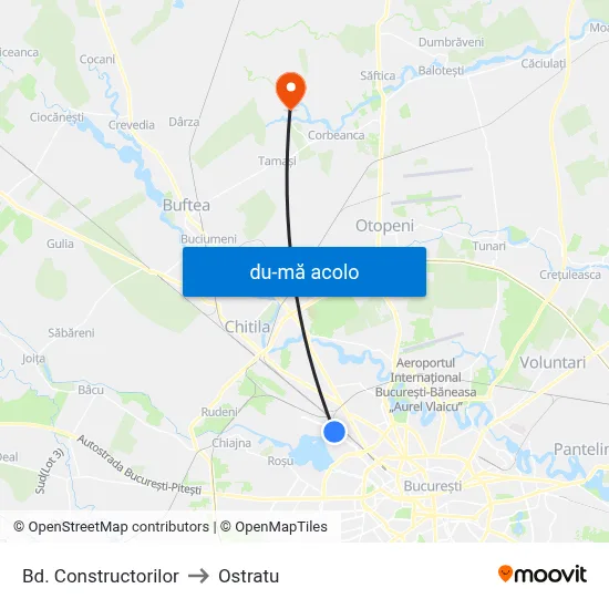 Harta de Bd. Constructorilor către Ostratu